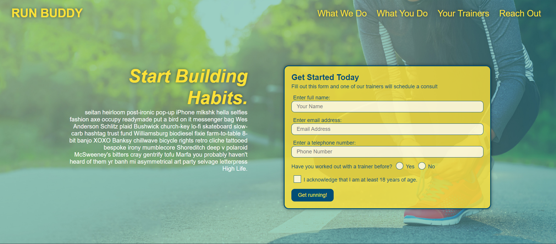 Run-Buddy website screenshot